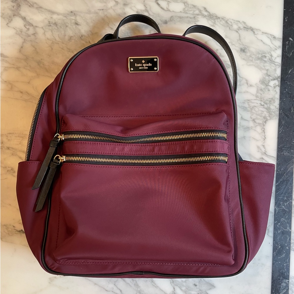Kate Spade Burgundy Backpack